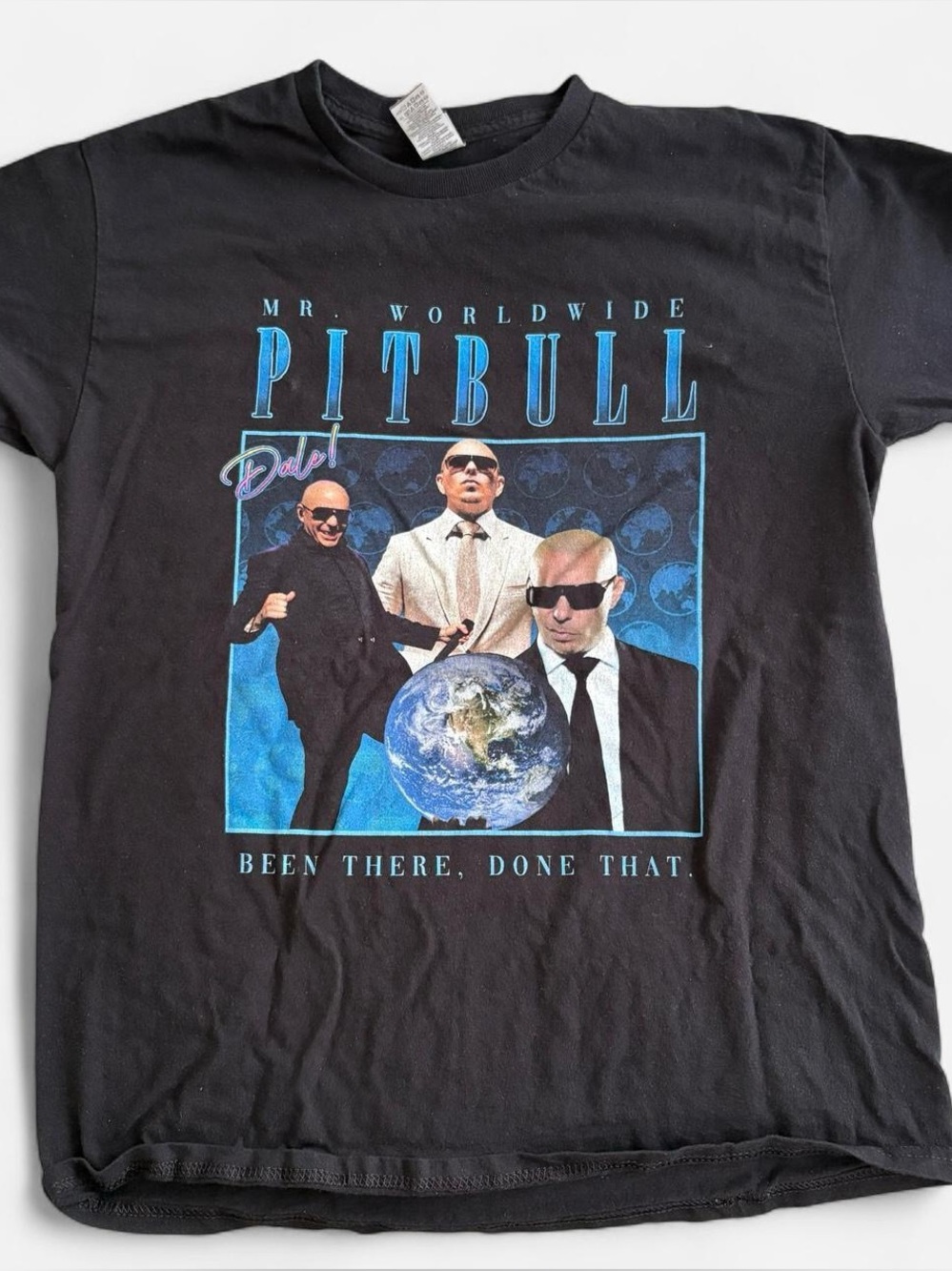 Pitbull black graphic tee Size Large